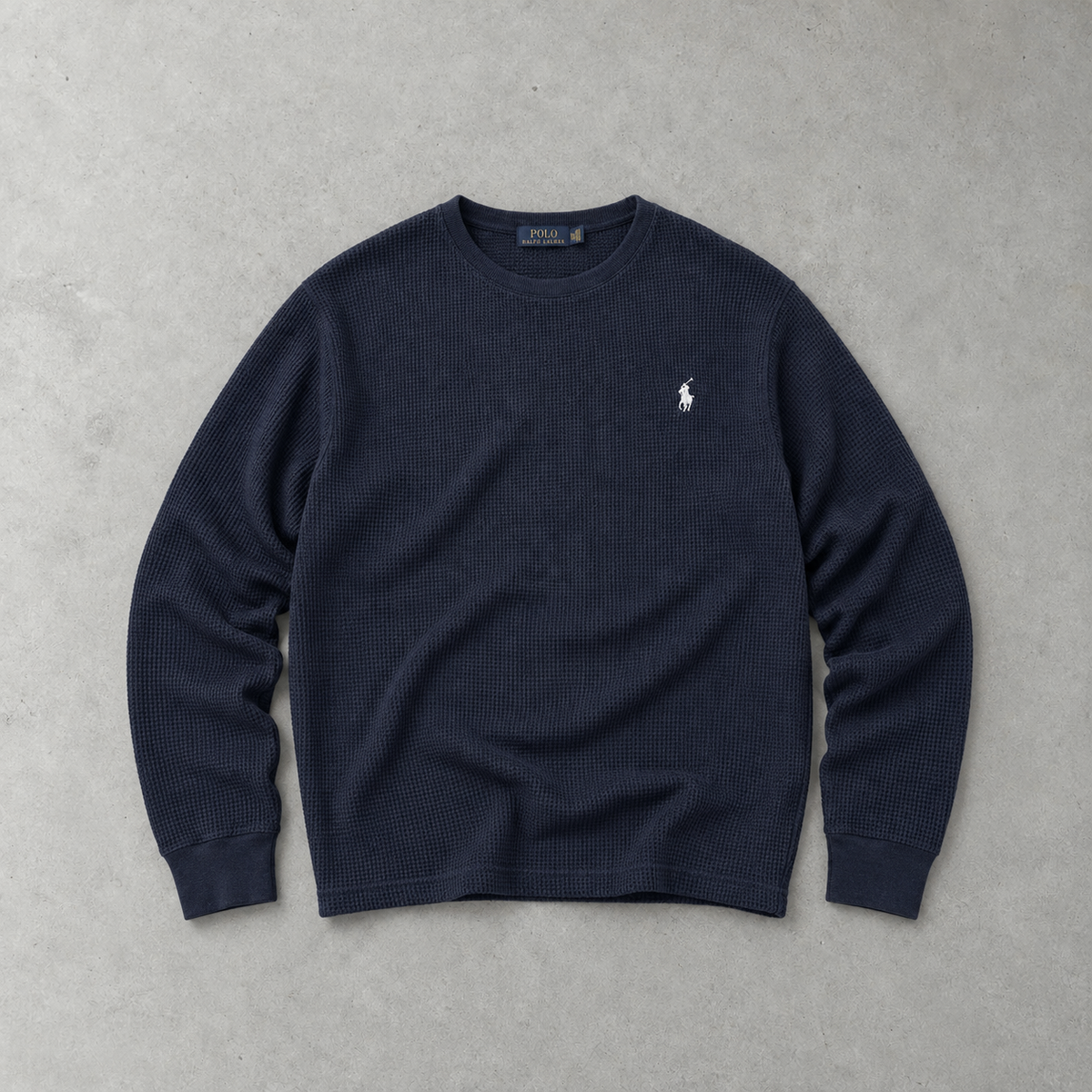 Polo Ralph Lauren Sweater Marineblau Rare (XL) Stitched Logo