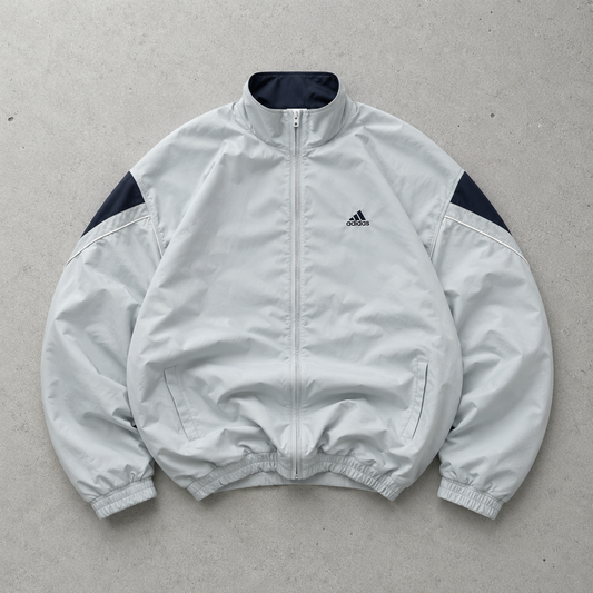 France Football Y2K Adidas Windbreaker Schwarz, Grau Limited (XL) Stitched Logo