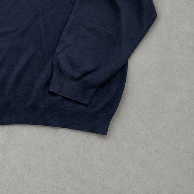 Y2K Ralph Lauren V-Neck Sweater Marineblau Limited (XXL)