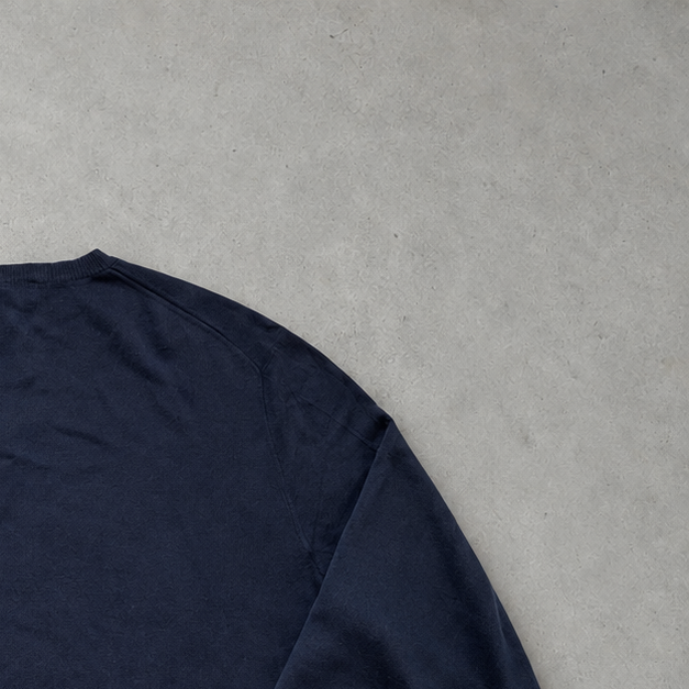 Y2K Ralph Lauren V-Neck Sweater Marineblau Limited (XXL)