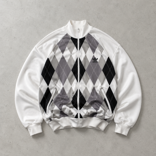 Adidas Track Jacket Weiß, Grau Limited (XL) Stitched Logo
