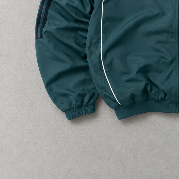 Y2K Adidas Track Jacket Marineblau Rare Stitched Logo (Size L)