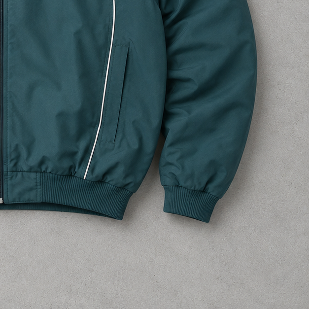 Y2K Adidas Track Jacket Marineblau Rare Stitched Logo (Size L)