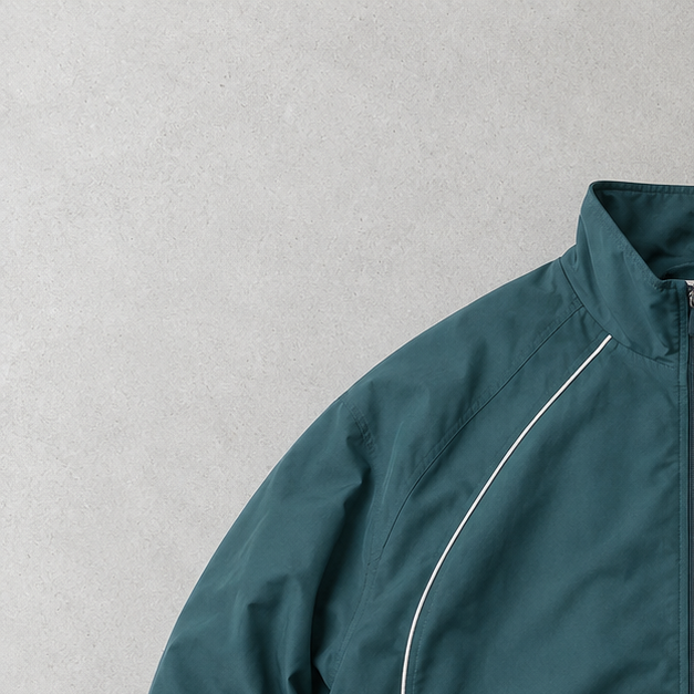 Y2K Adidas Track Jacket Marineblau Rare Stitched Logo (Size L)