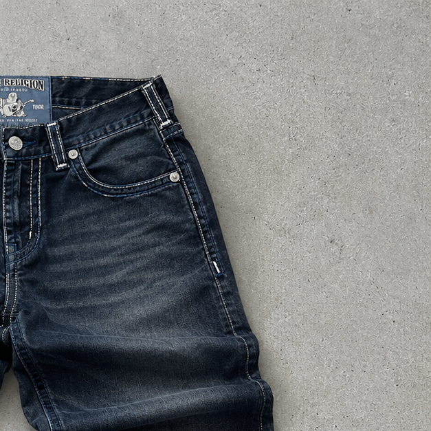 Y2K True Religion Straight Leg Jeans Blue Rare (W36 | DE 52)