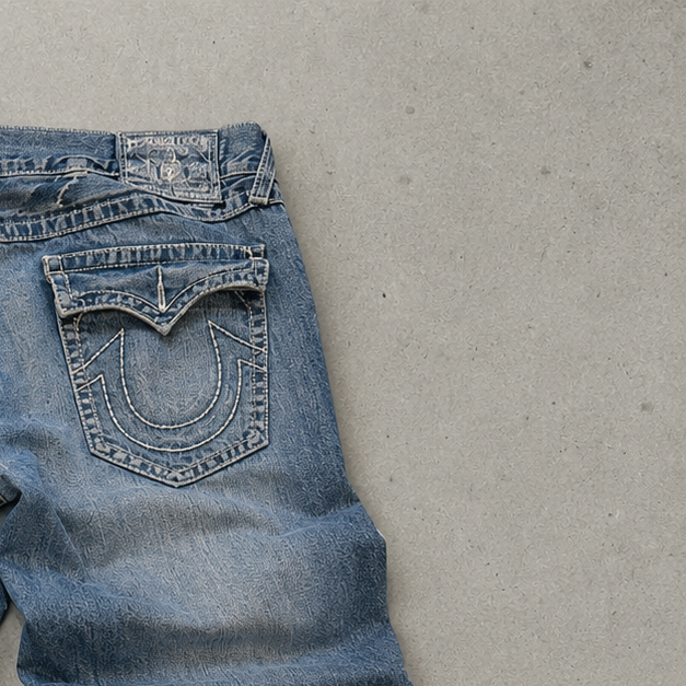 Y2K True Religion Jeans Blau Limited (XL)