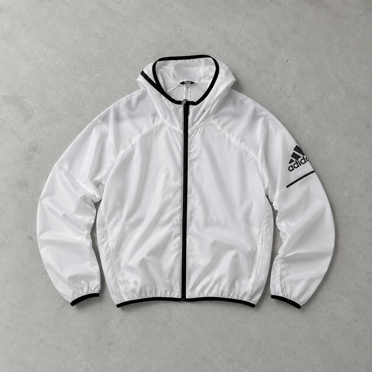 Adidas Regenjacke Weiß / Schwarz Selten (L)