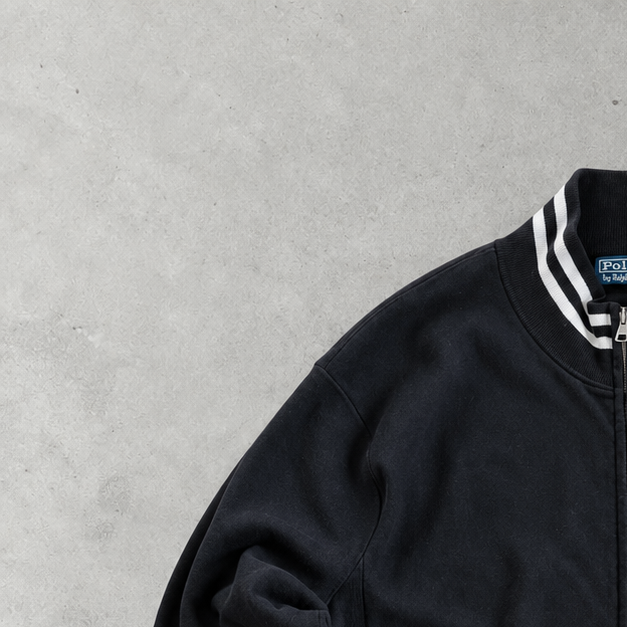 Ralph Lauren Track Jacket Schwarz Rare (XL) Stitched Logo
