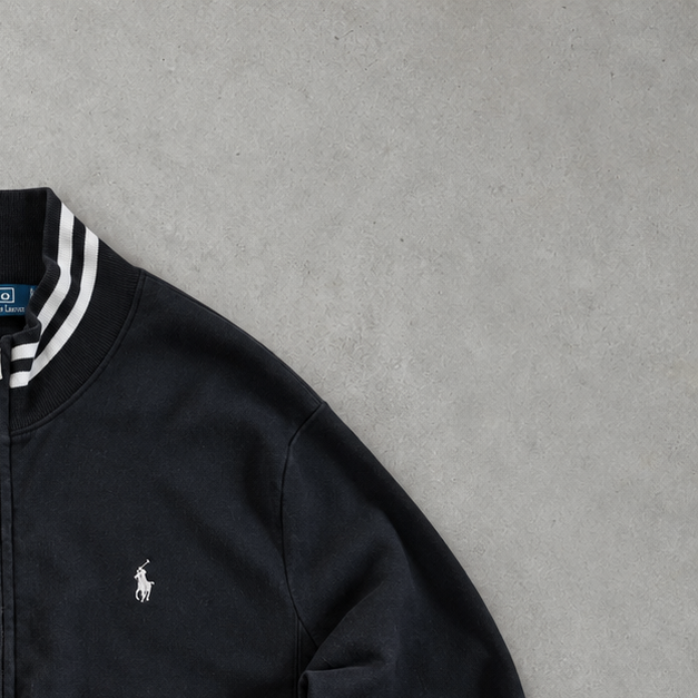 Ralph Lauren Track Jacket Schwarz Rare (XL) Stitched Logo