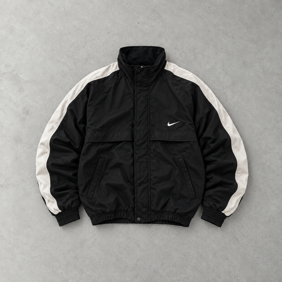 Y2K Nike Windbreaker Schwarz Rare (XL) Stitched Logo