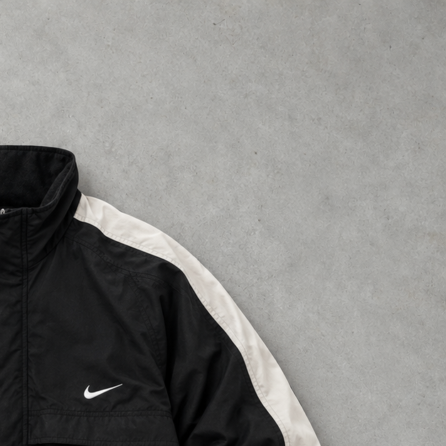 Y2K Nike Windbreaker Schwarz Rare (XL) Stitched Logo