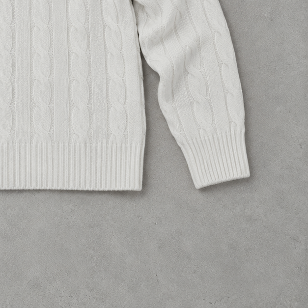 Ralph Lauren Sweater Weiß Stitched Logo Rare (L)