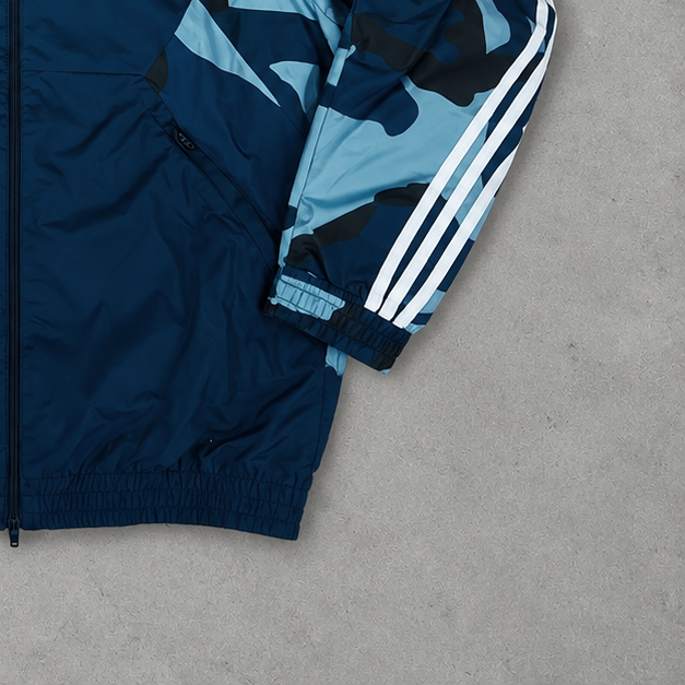 Adidas Windbreaker Türkis / Marineblau Selten (L)