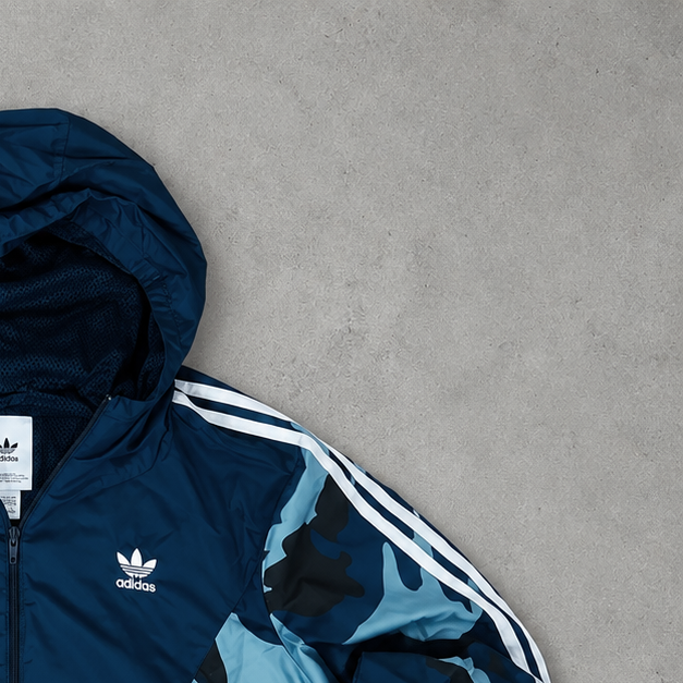 Adidas Windbreaker Türkis / Marineblau Selten (L)