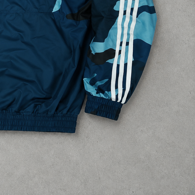 Adidas Windbreaker Türkis / Marineblau Selten (L)