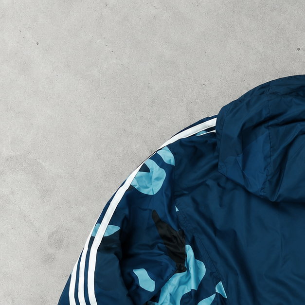 Adidas Windbreaker Türkis / Marineblau Selten (L)