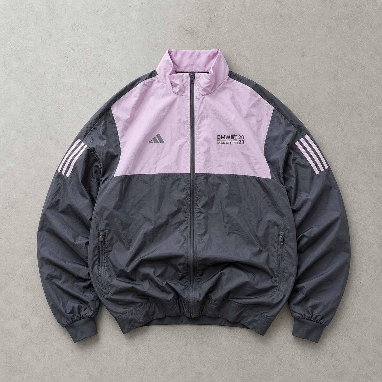 2024 Adidas Jacket Flieder, Grau Rare (XL) Stitched Logo