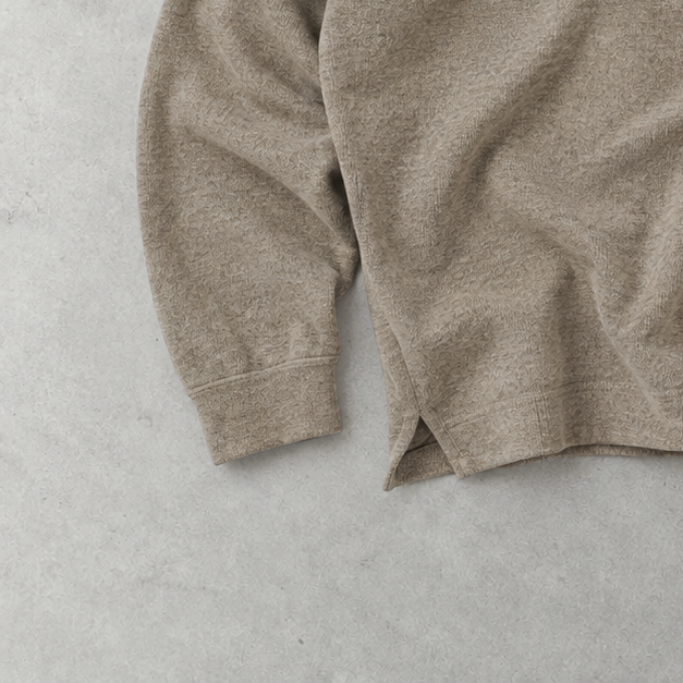 Ralph Lauren Half-Zip Sweater Grau, Beige Rare (XXL) Stitched Logo