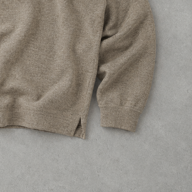 Ralph Lauren Half-Zip Sweater Grau, Beige Rare (XXL) Stitched Logo