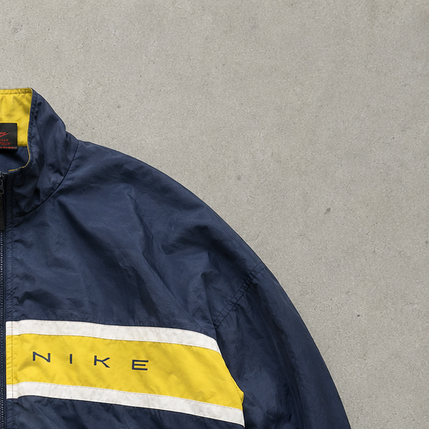 Y2K Vintage Nike Windbreaker Black, Yellow Limited (S)