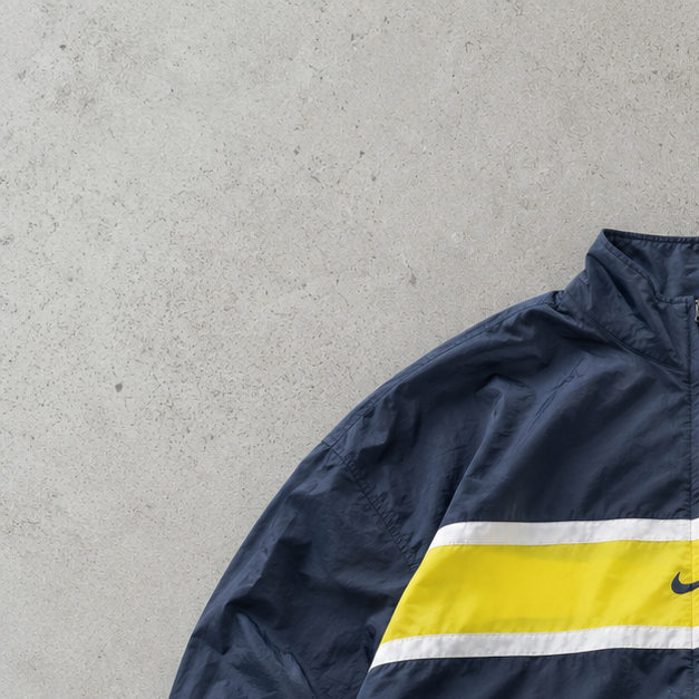 Y2K Vintage Nike Windbreaker Black, Yellow Limited (S)