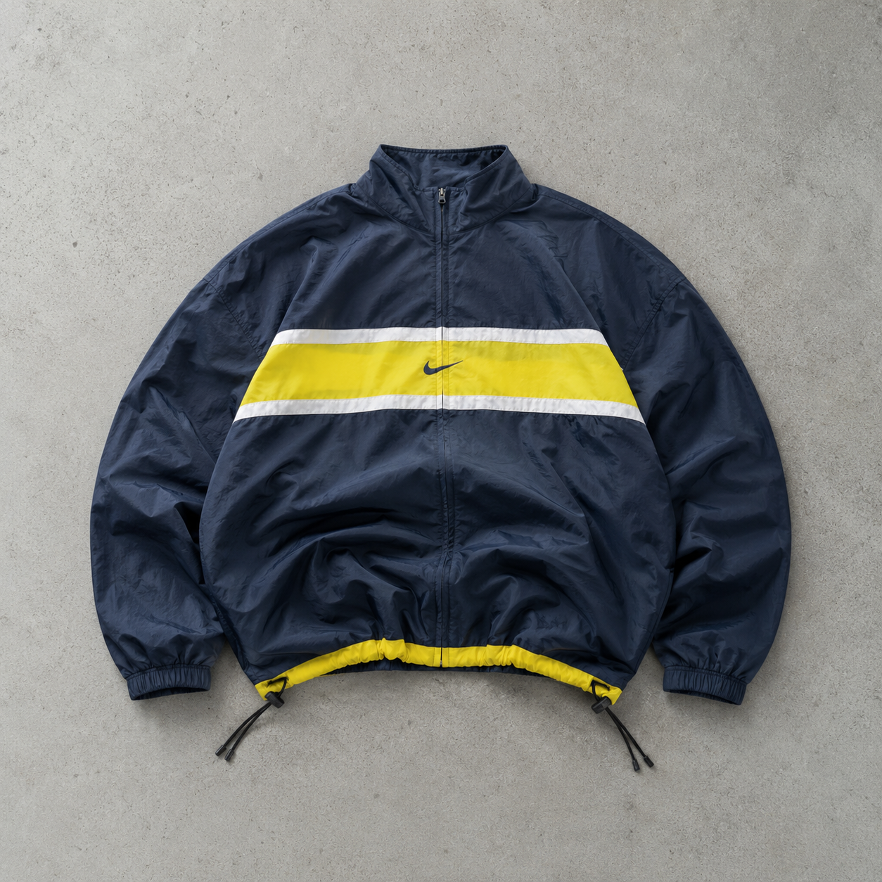 Y2K Vintage Nike Windbreaker Black, Yellow Limited (S)
