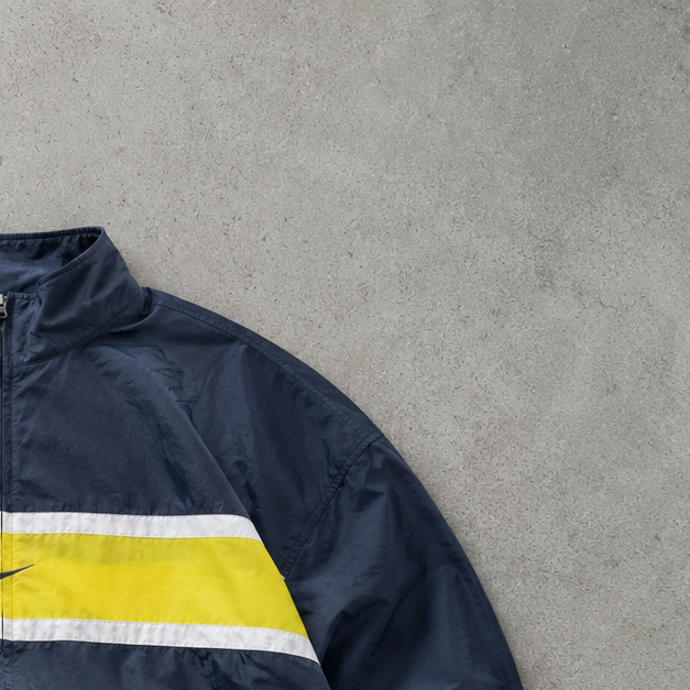 Y2K Vintage Nike Windbreaker Black, Yellow Limited (S)
