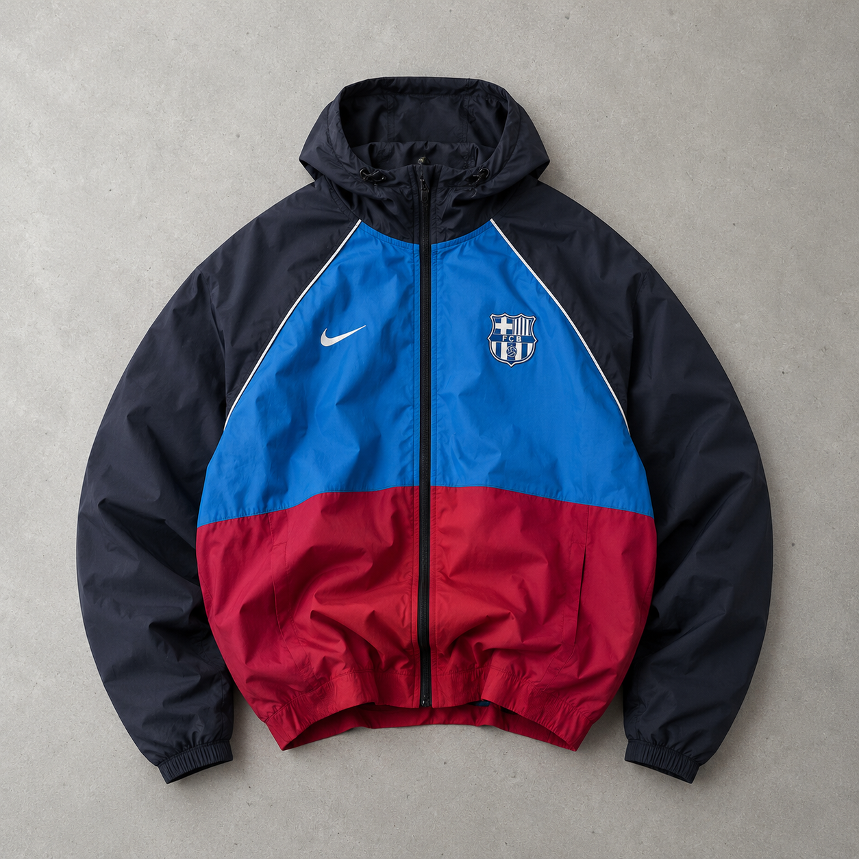 FC Barcelona Nike Windbreaker Burgunderrot, Navy Rare (M)