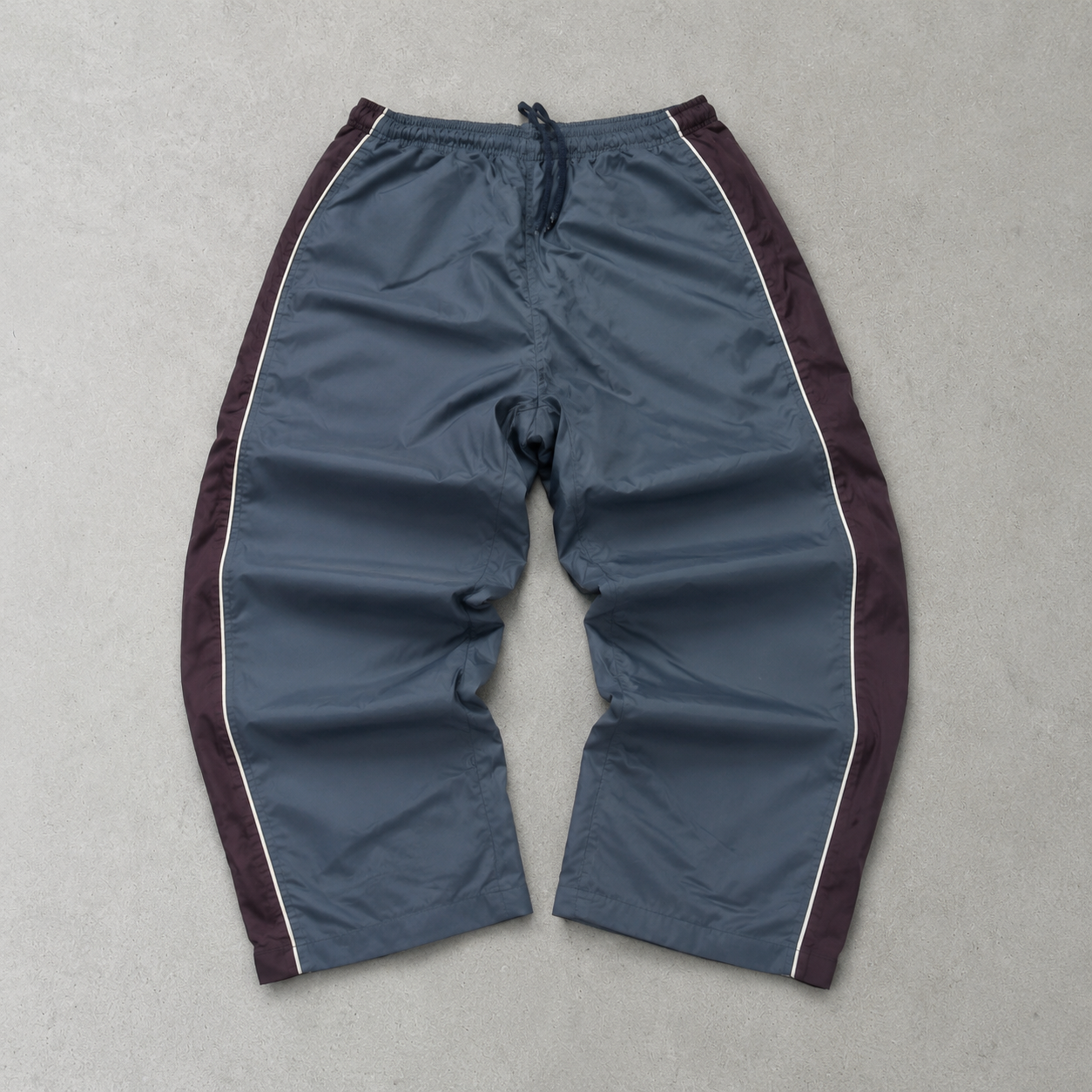 Y2K 2000 Nike Track Pants Burgunderrot, Grau Limited Stitched Logo (S)