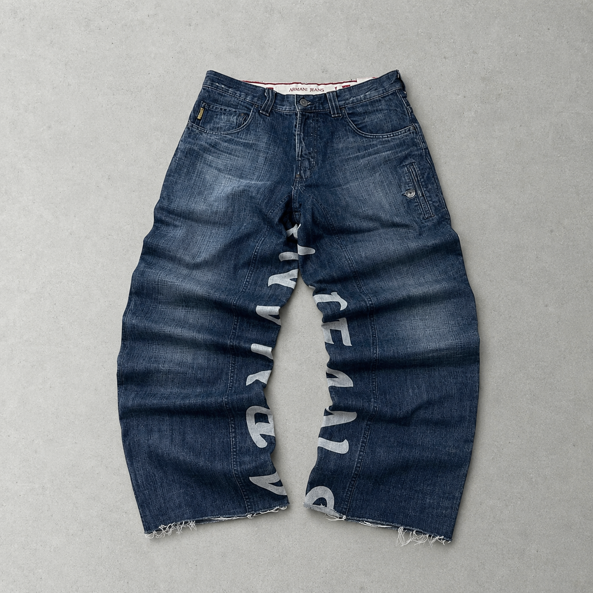 90s Vintage Armani Jeans Jeans Blau, Marineblau Limited (W34 | DE 50)