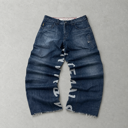 90er Vintage Armani Jeans Jeans Blau, Marineblau Limited (W34 | DE 50)