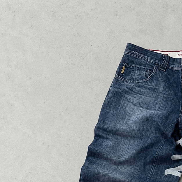 90s Vintage Armani Jeans Jeans Blau, Marineblau Limited (W34 | DE 50)