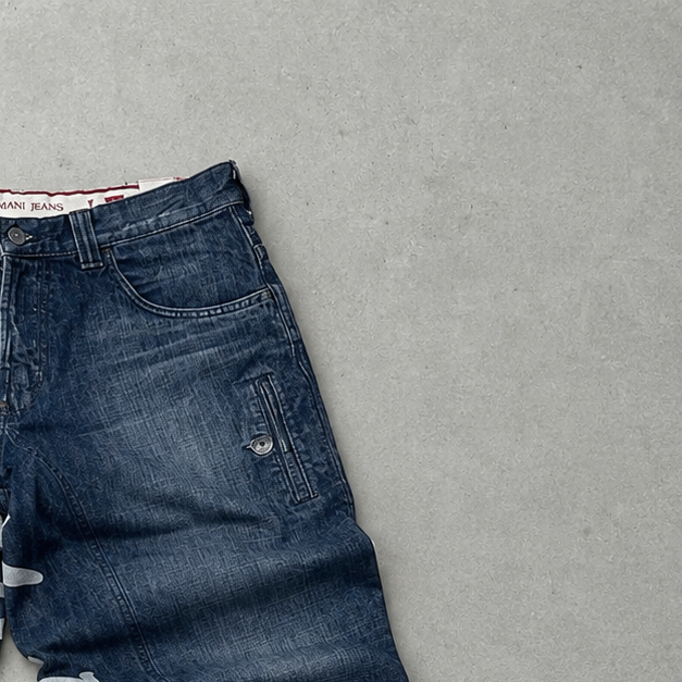 90s Vintage Armani Jeans Jeans Blau, Marineblau Limited (W34 | DE 50)