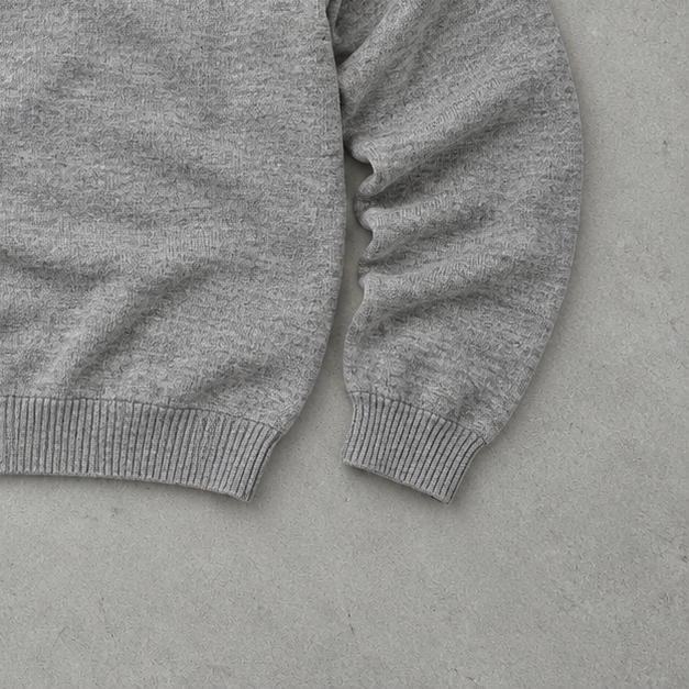 Ralph Lauren Sweater Grau Stitched Logo Rare (M)