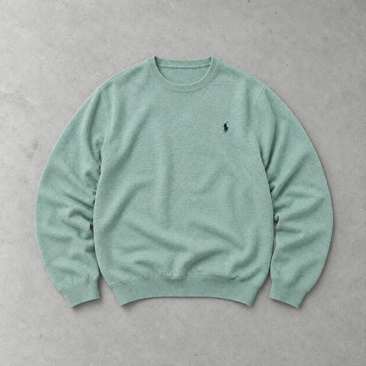 Ralph Lauren Sweater Mintgrün Rare (L) Stitched Logo