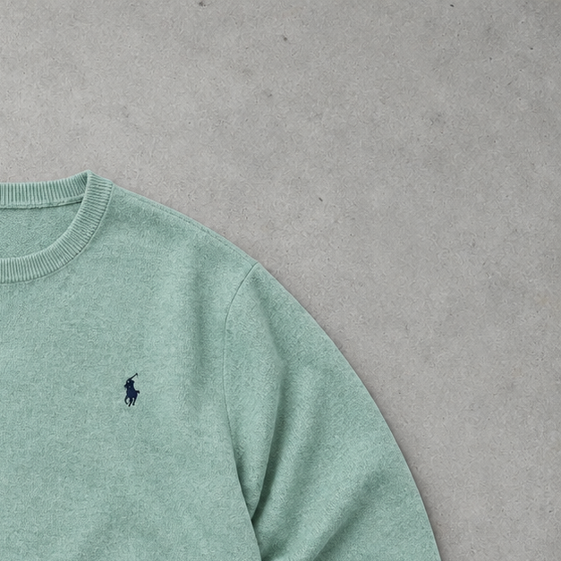 Ralph Lauren Sweater Mintgrün Rare (L) Stitched Logo