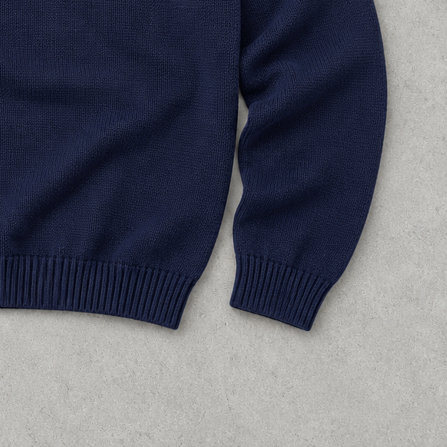Ralph Lauren Crewneck Sweater Marineblau Rare (L) Stitched Logo