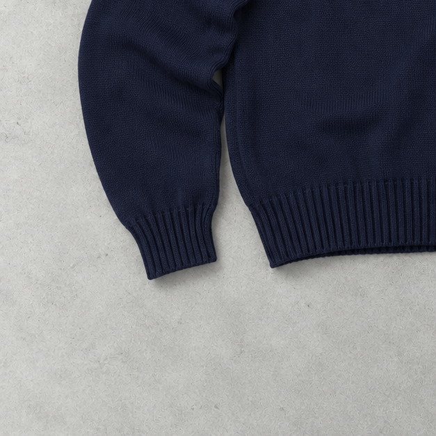 Ralph Lauren Crewneck Sweater Marineblau Rare (L) Stitched Logo