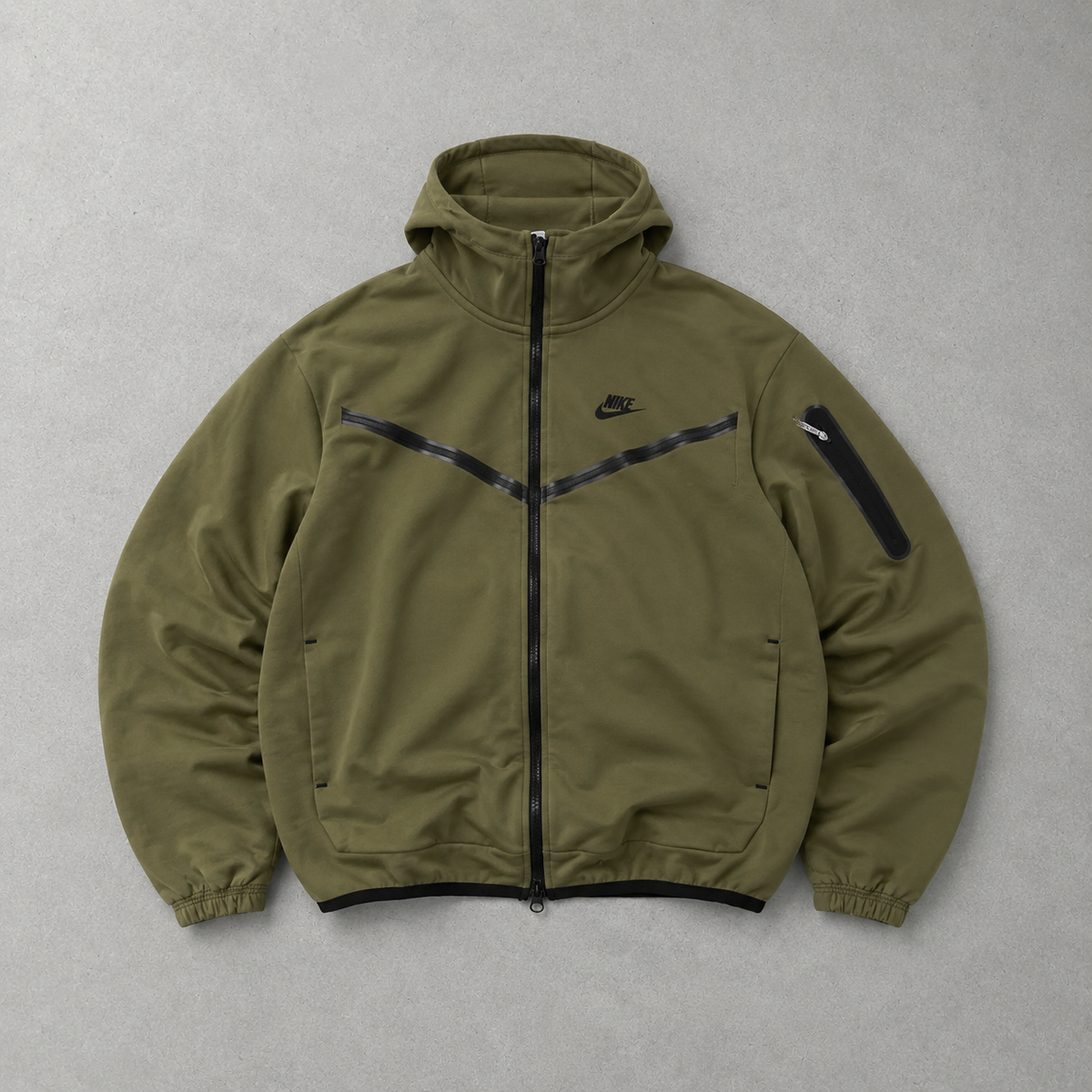 Nike Tech Fleece Jacke Khaki Selten (Größe M)