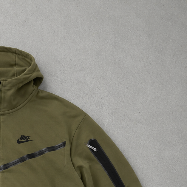 Nike Tech Fleece Jacke Khaki Selten (Größe M)