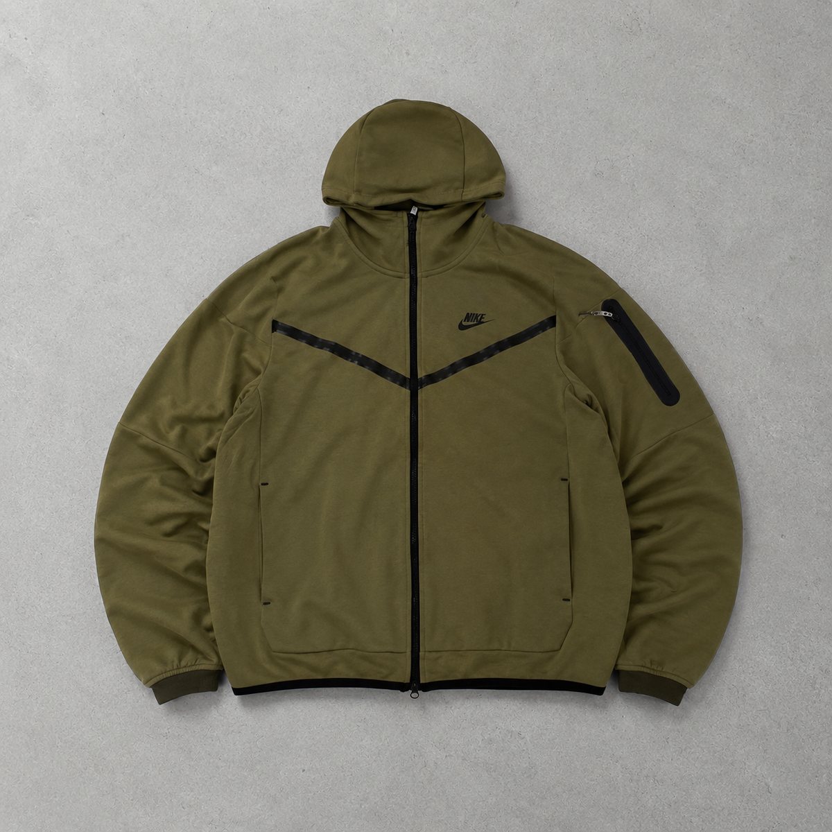 Nike Tech Fleece Jacke Khaki Selten (Größe M)