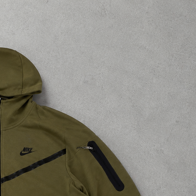 Nike Tech Fleece Jacke Khaki Selten (Größe M)