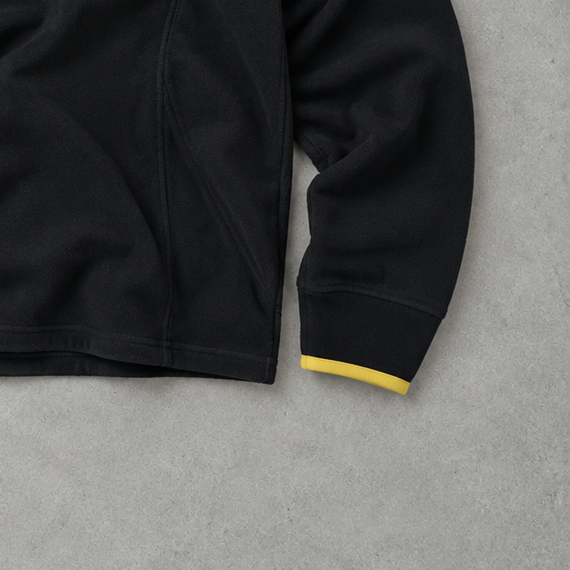 Nike Fleece Jacket Schwarz, Gelb Rare Stitched Logo (S)
