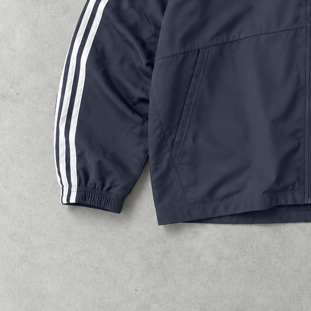 Veste de pluie Adidas bleu marine / blanc rare (XL)
