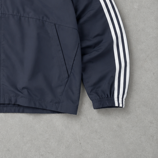 Veste de pluie Adidas bleu marine / blanc rare (XL)