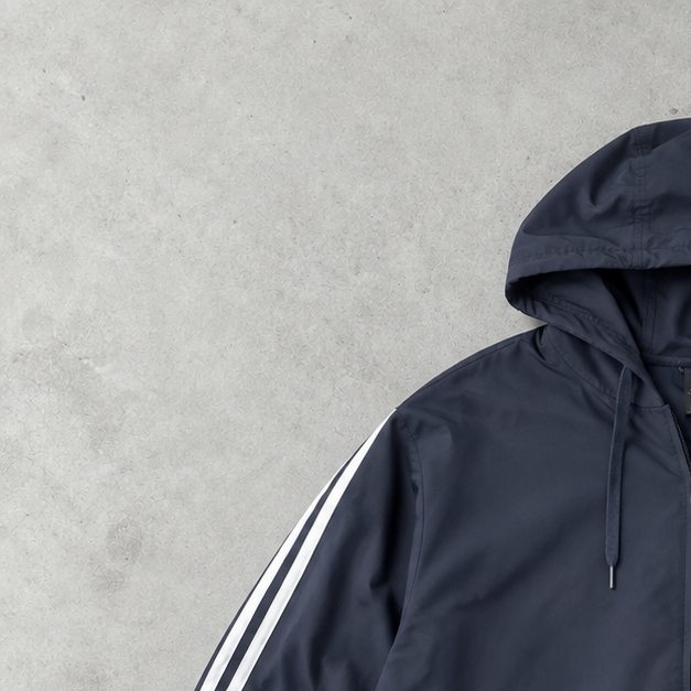 Veste de pluie Adidas bleu marine / blanc rare (XL)