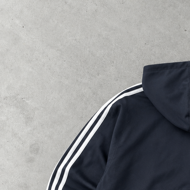 Veste de pluie Adidas bleu marine / blanc rare (XL)