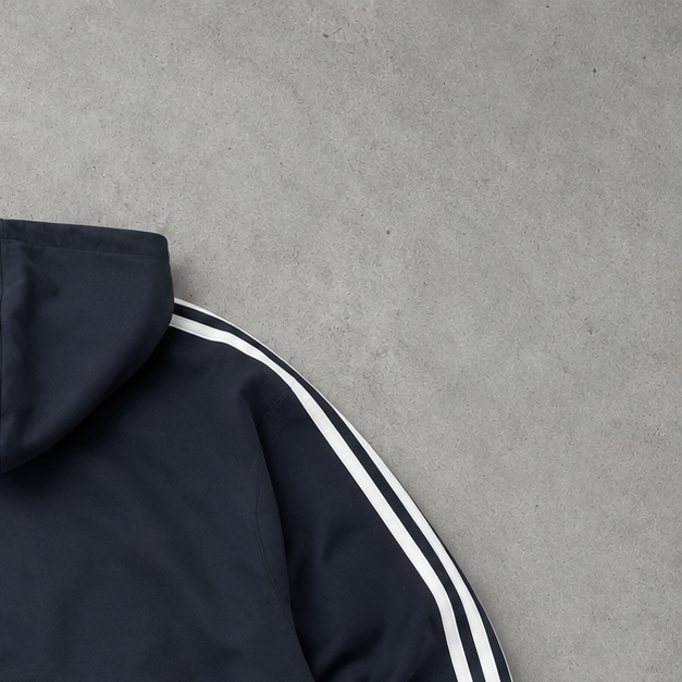 Veste de pluie Adidas bleu marine / blanc rare (XL)