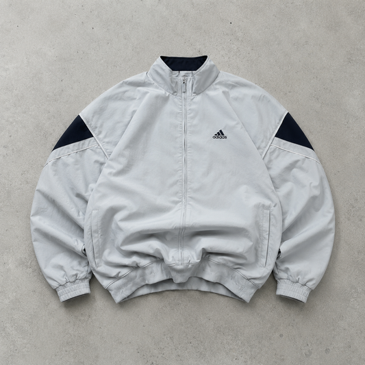 France Football Y2K Adidas Windbreaker Schwarz, Grau Limited (XL) Stitched Logo