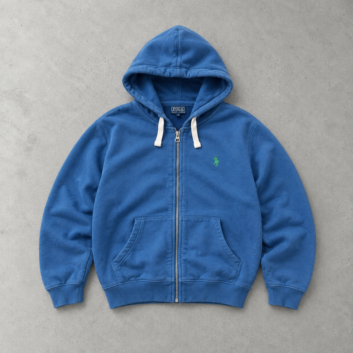 Polo Ralph Lauren Hoodie Blau Rare (L) Stitched Logo